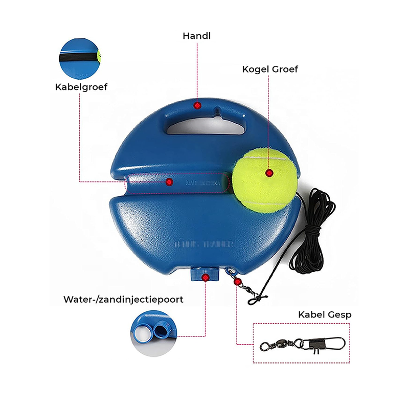 Tennistrainer met Elastische Band - SoloServe