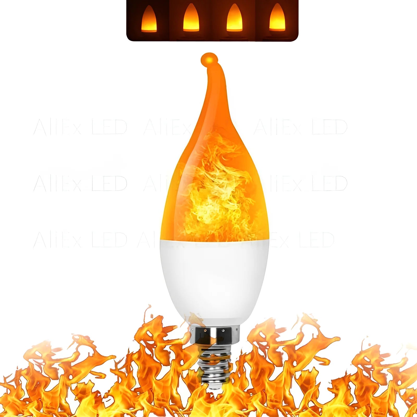 USB LED FLAME EFFECT LAMP - 9W SIMULATED FLAME BULB