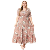 Vardi Dante™ Nikki Plus Size Jurk | Vintage & Casual