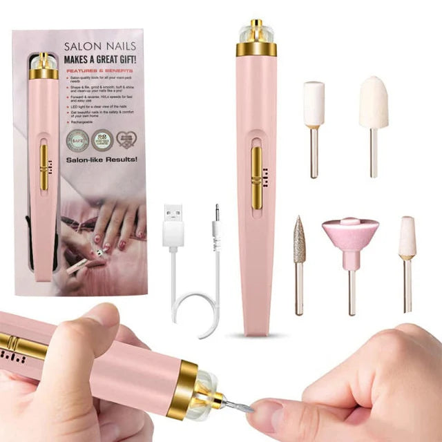 5-IN-1 ELEKTRISCH NAGEL POLIJSTAPPARAAT – DRAAGBARE MANICURE TOOL MET LICHT