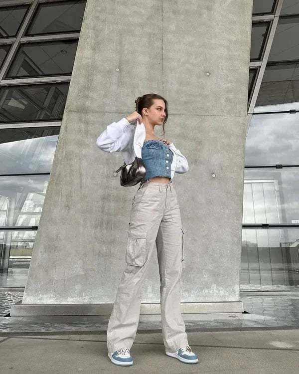 Trendy Dames Cargo Jeans - Nova
