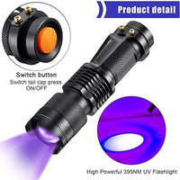 LED UV ZAKLAMP - ULTRAVIOLET INSPECTIELAMP VOOR HUISDIER URINEVLEKKEN EN STAIN DETECTIE