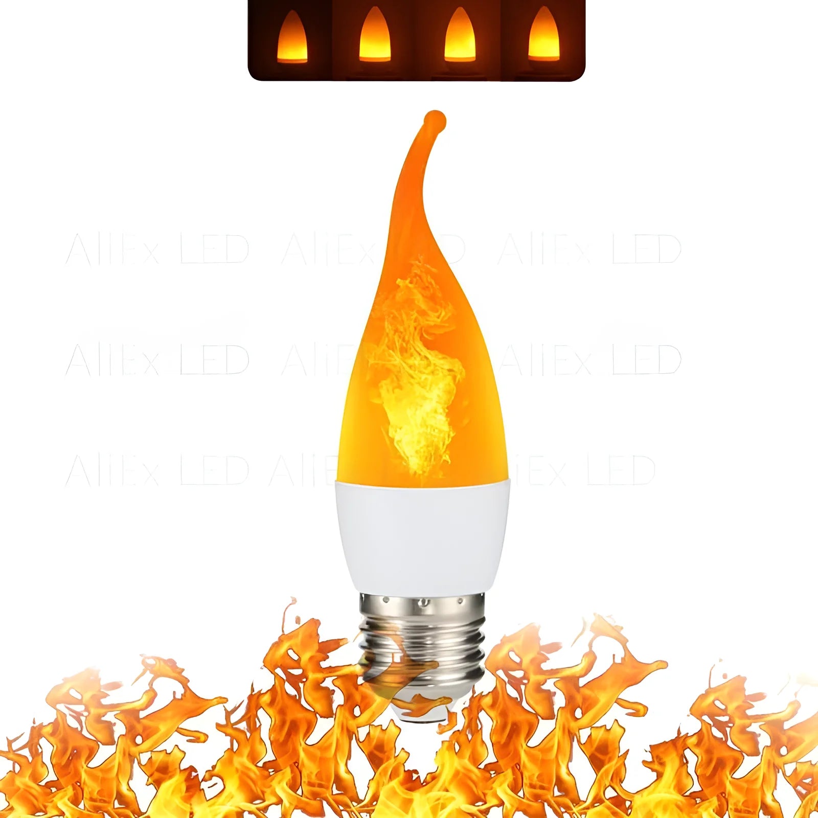 USB LED FLAME EFFECT LAMP - 9W SIMULATED FLAME BULB