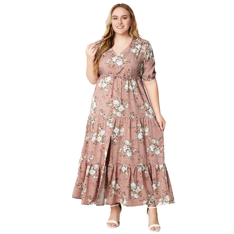 Vardi Dante™ Nikki Plus Size Jurk | Vintage & Casual