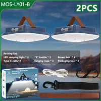 80W LED ZONNE-OPLAADBARE CAMPINGLAMP MET MAGNEET EN ZOOMFUNCTIE