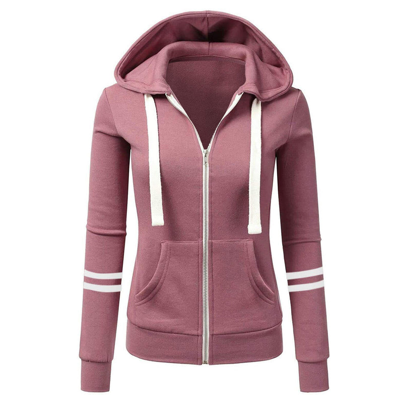 Dames Hoodie met Capuchon en Rits van Wol – Beatrice