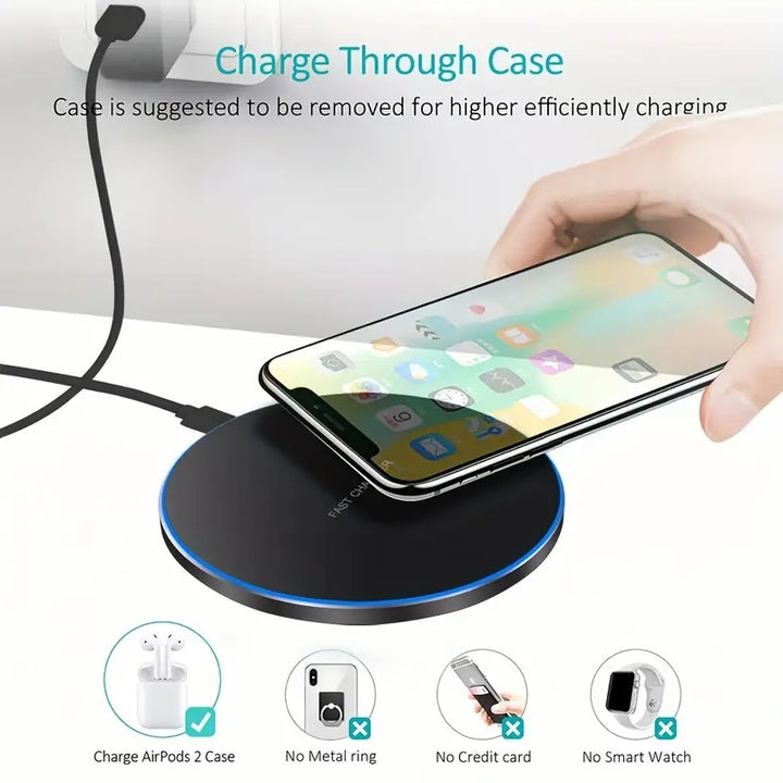 30W DRAADLOZE SNELLADER VOOR IPHONE & ANDERE TOESTELLEN | INDUCTIE OPLADER PAD