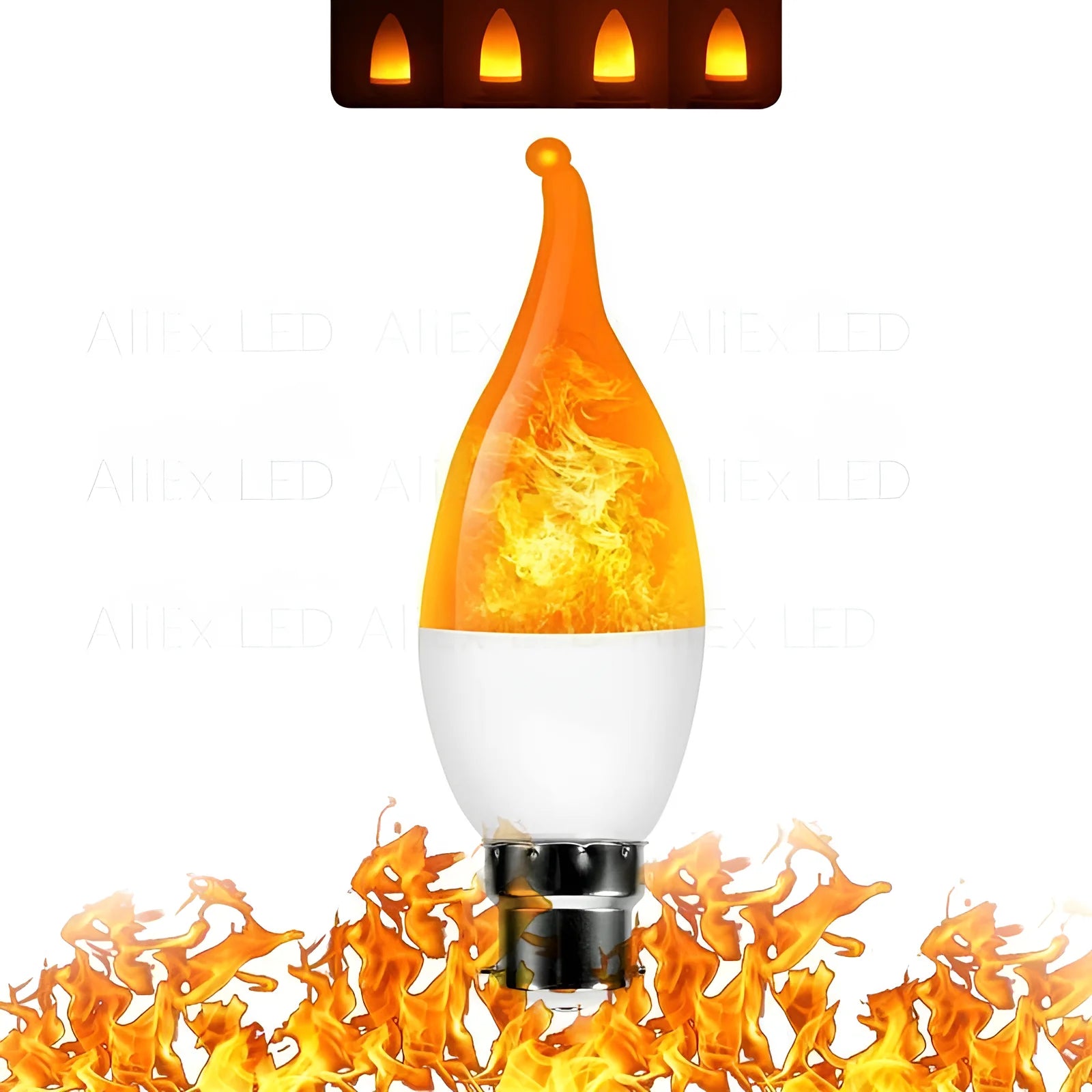 USB LED FLAME EFFECT LAMP - 9W SIMULATED FLAME BULB