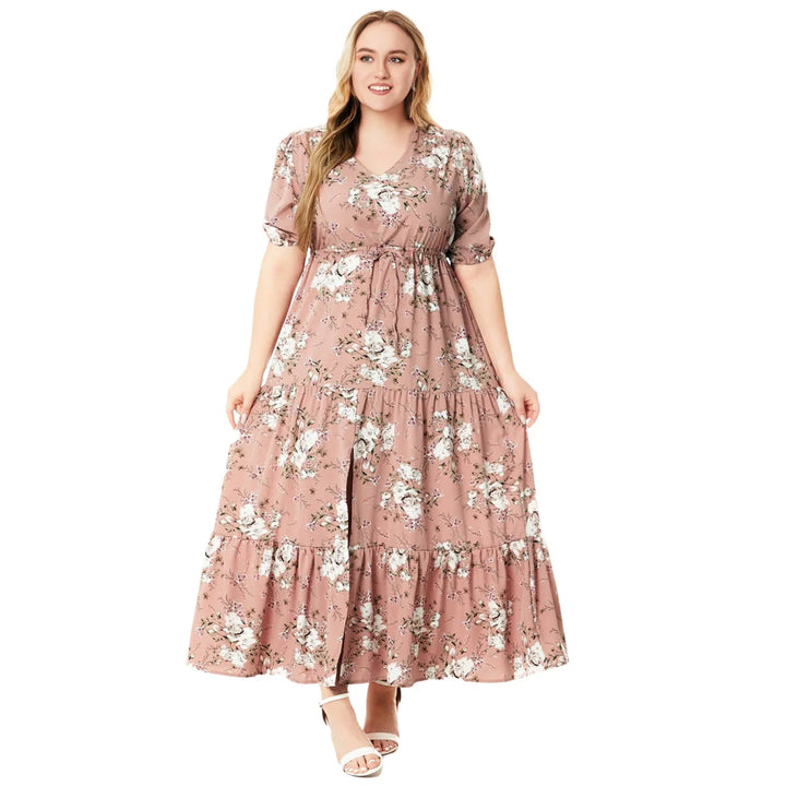 Vardi Dante™ Nikki Plus Size Jurk | Vintage & Casual