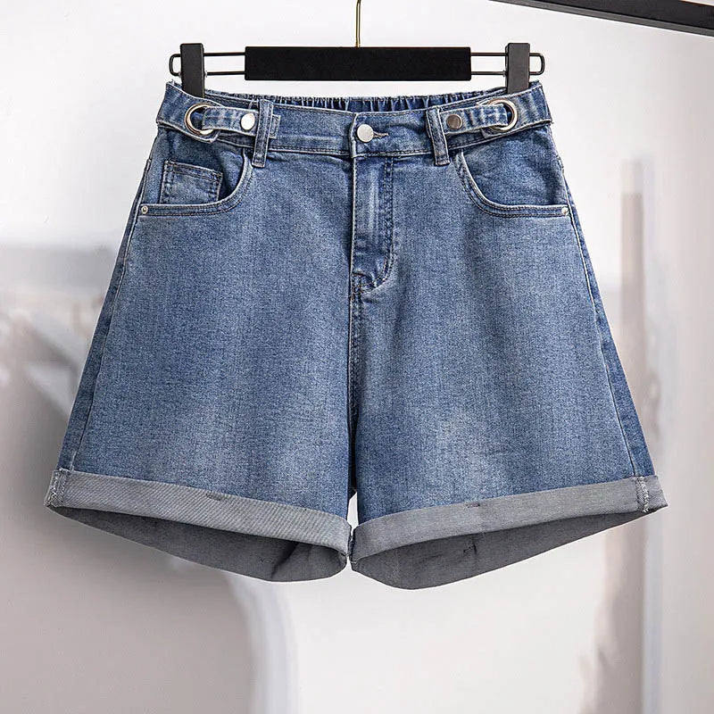 Vardi Dante™`Flora Plus Size Denim Short | Casual & Stijlvol