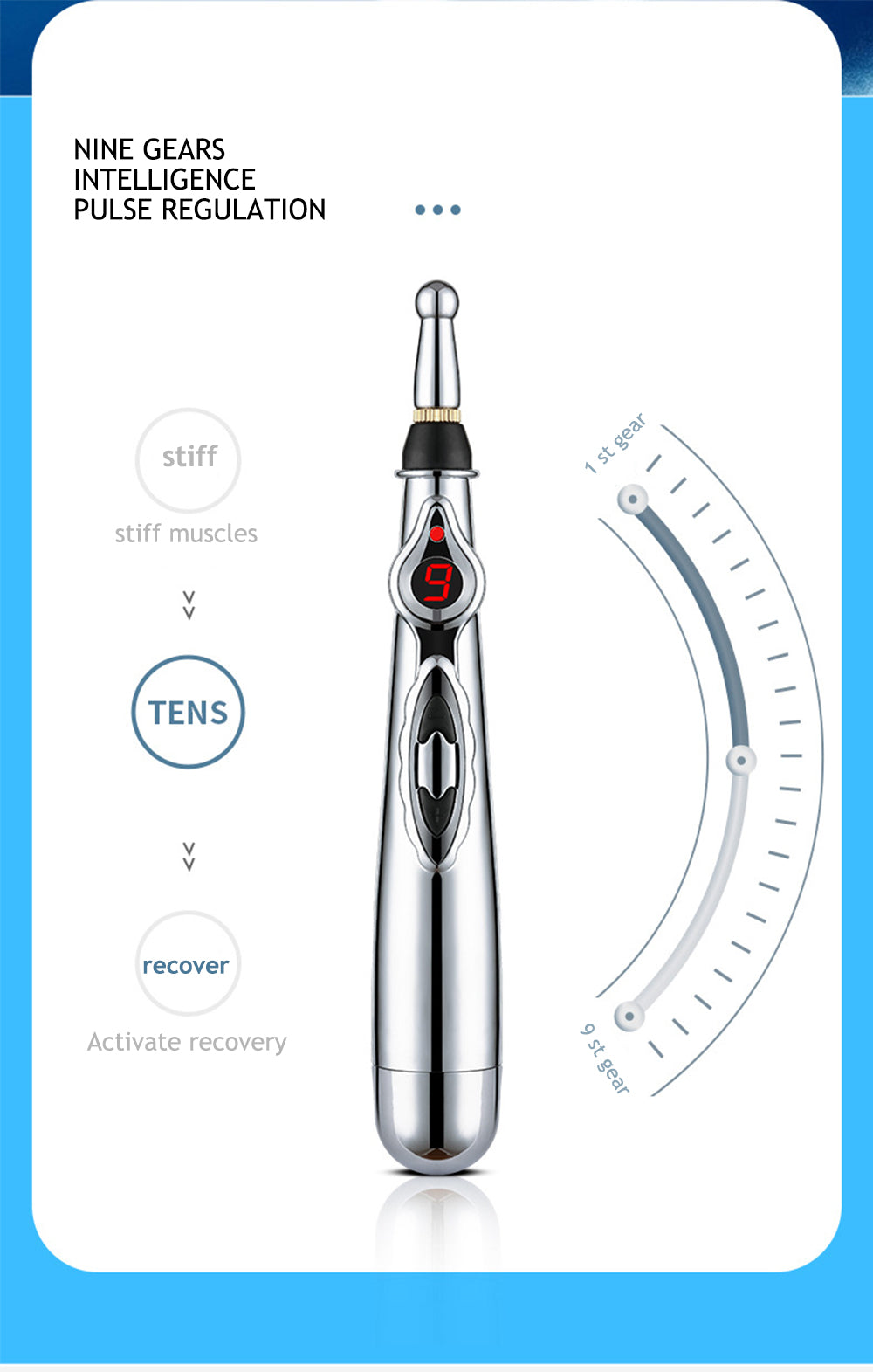 ELEKTRONISCHE ACUPUNCTUUR PEN - MERIDIAAN ENERGIE MASSAGEPEN VOOR PIJNBESTRIJDING