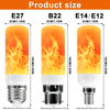 USB LED FLAME EFFECT LAMP - 9W SIMULATED FLAME BULB