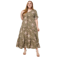 Vardi Dante™ Nikki Plus Size Jurk | Vintage & Casual