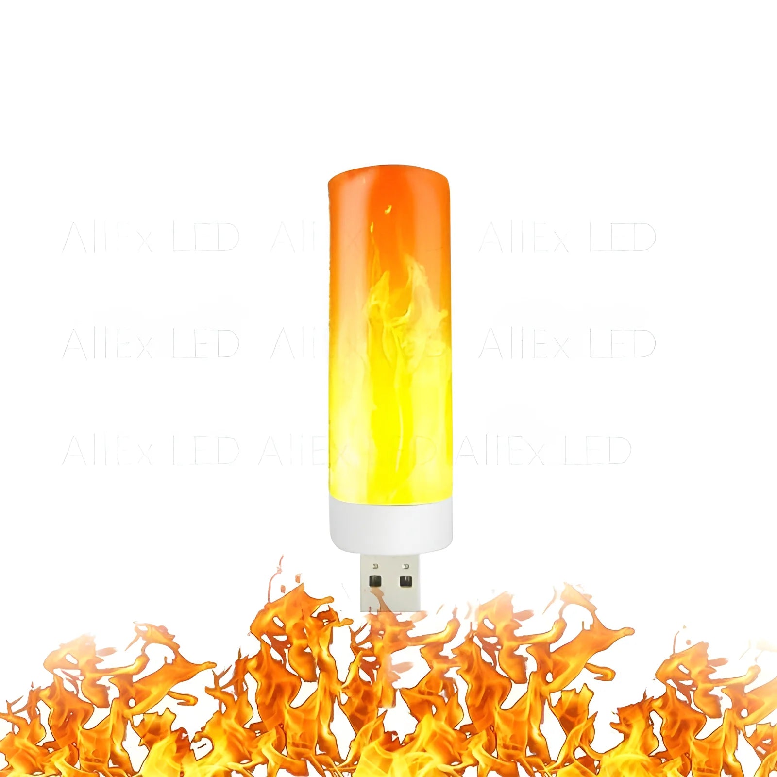 USB LED FLAME EFFECT LAMP - 9W SIMULATED FLAME BULB