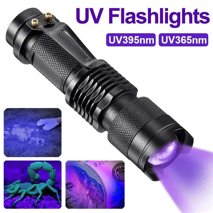 LED UV ZAKLAMP - ULTRAVIOLET INSPECTIELAMP VOOR HUISDIER URINEVLEKKEN EN STAIN DETECTIE