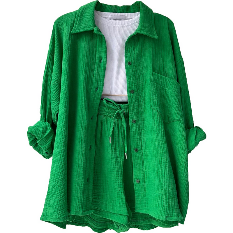 Trendy Katoenen Zomerset Dames – Faylin