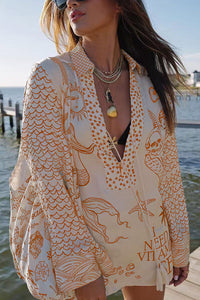 Satijn zomer shorts set met blouse - Talia