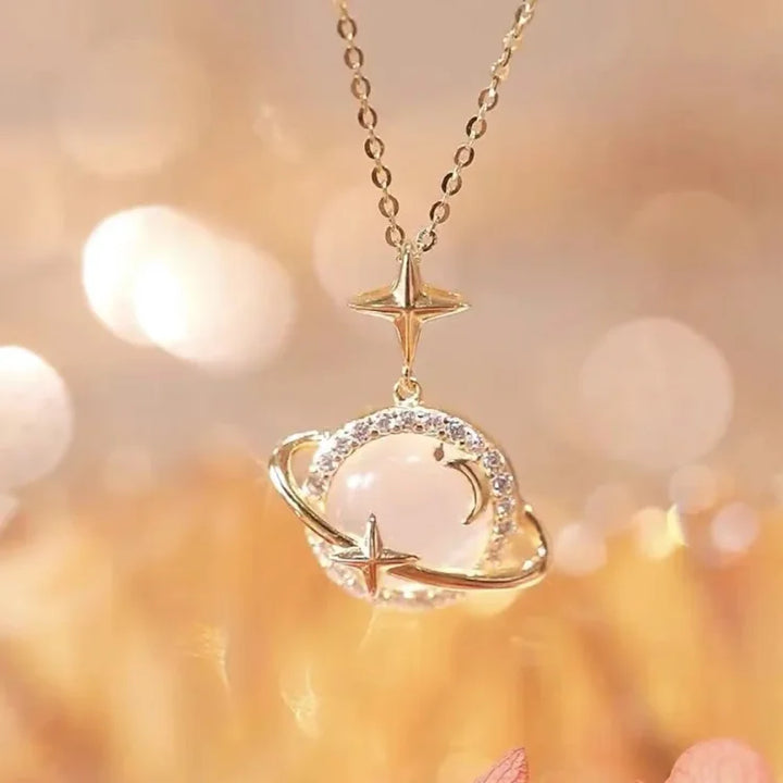 Gouden Planeet Ketting - Celestia