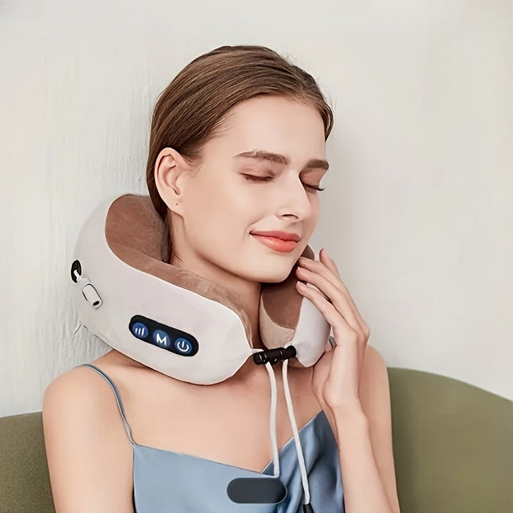 U-vormig Nekkussen met Memory Foam & USB-Oplaadbare Verwarming - NeckEase Pro