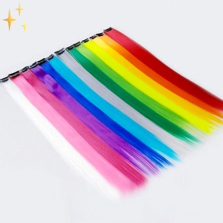 Clip-in Regenboog Hair Extensions – Ruby