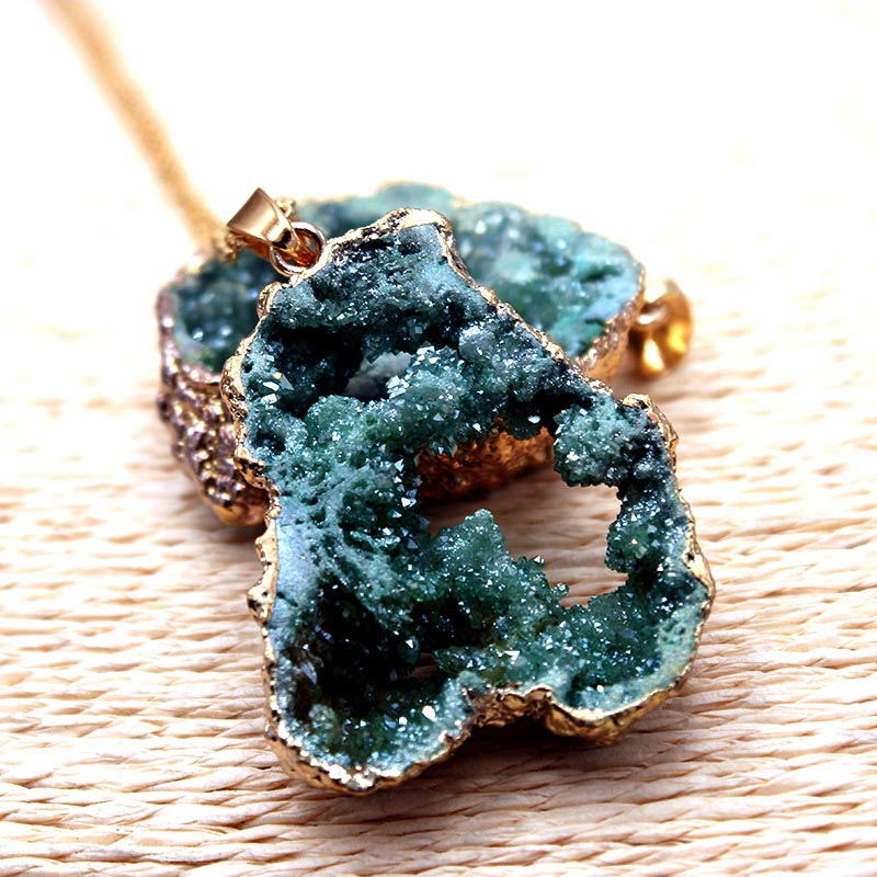 Natuurlijke Kristallen Geode Hanger - Gaia