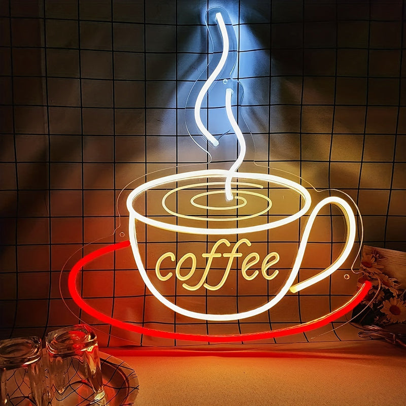 Neon Koffielamp voor Wanddecoratie - Nina