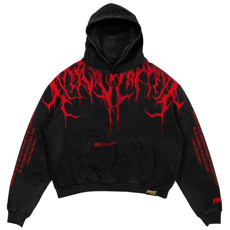 Oversized Heavy Hoodie met Print – Damon