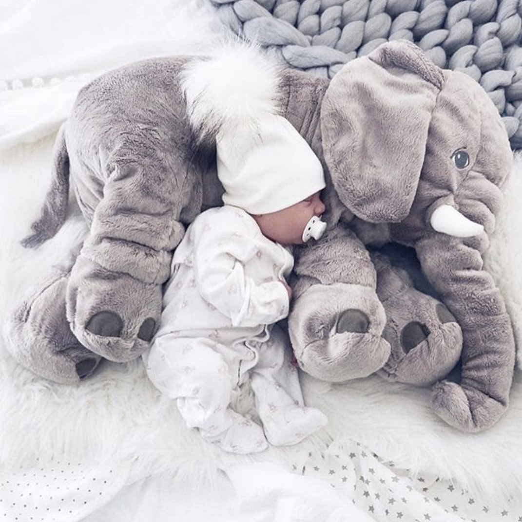 Pluche Olifant Knuffelkussen - Cuddlephant