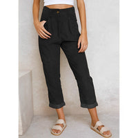 Stijlvolle Dames Corduroy Broek met Hoge Taille – Naima