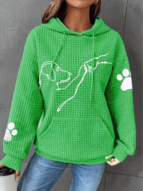 Warme Dames Hoodie met Hondendesign – Selma