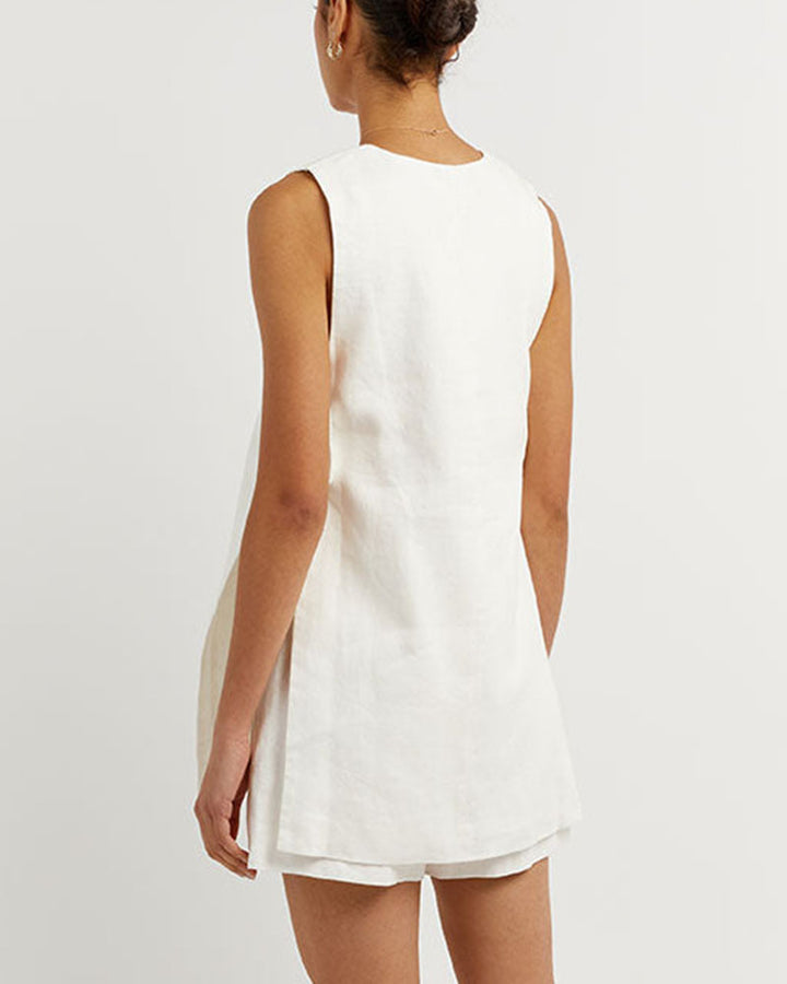 Dames Zomerset met Mouwloze Gilet en Hoge Taille Shorts – Sylvie