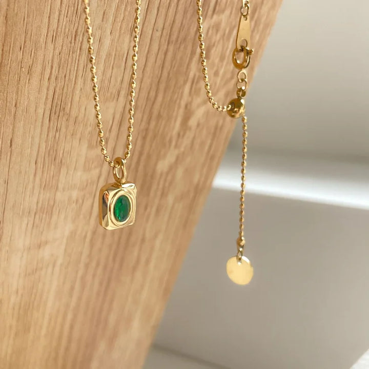 Vintage Edelsteen Ketting - Celeste