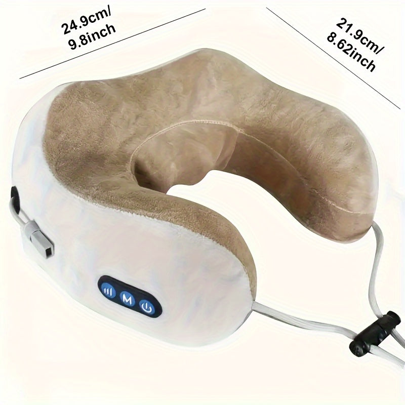 U-vormig Nekkussen met Memory Foam & USB-Oplaadbare Verwarming - NeckEase Pro