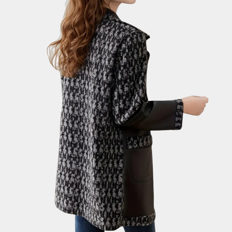 Warme Zwarte Damesjas met Luxe Afwerking - Renée