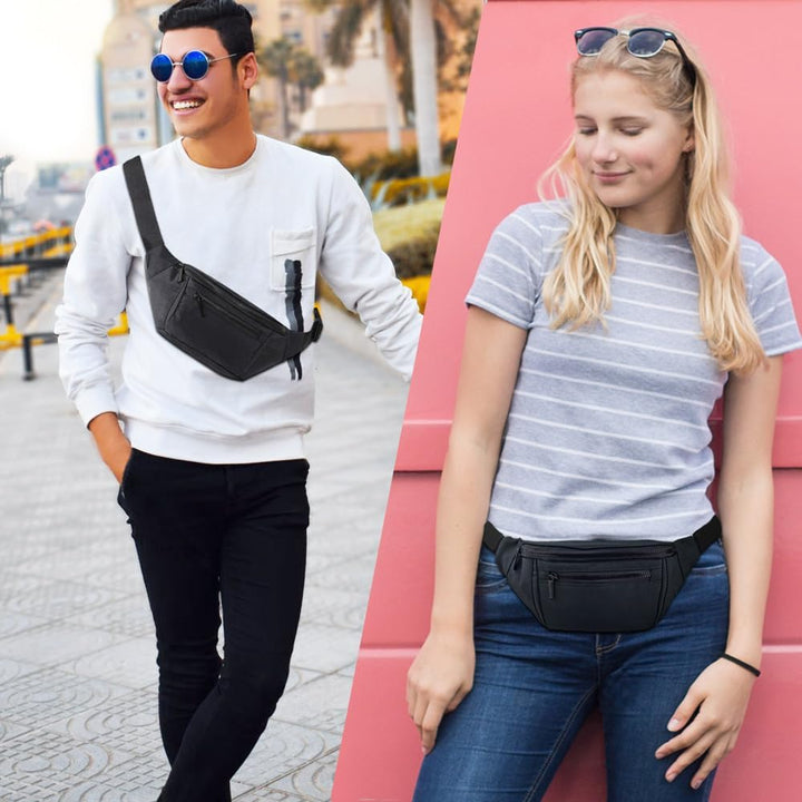 Multi-Pocket Heuptas met Verstelbare Band voor Reizen en Buitenactiviteiten