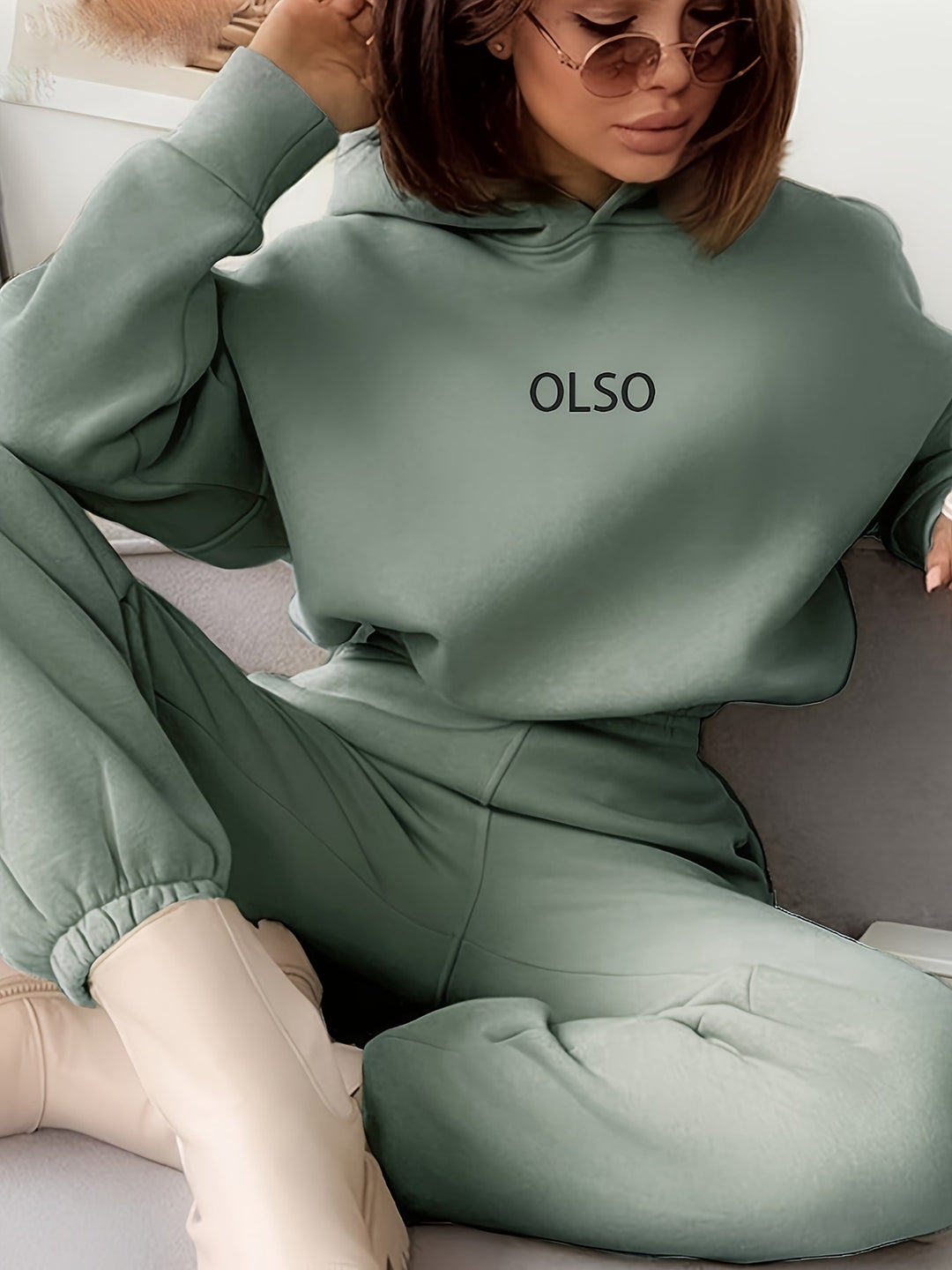 Casual Tweedelige Set met Stijlvolle Letterprint - Elvira