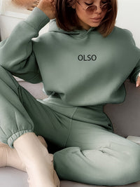 Casual Tweedelige Set met Stijlvolle Letterprint - Elvira