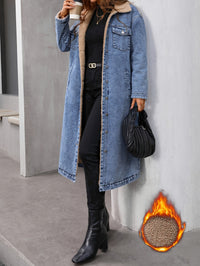 Pikowana niebieska kurtka dżinsowa - Sofia