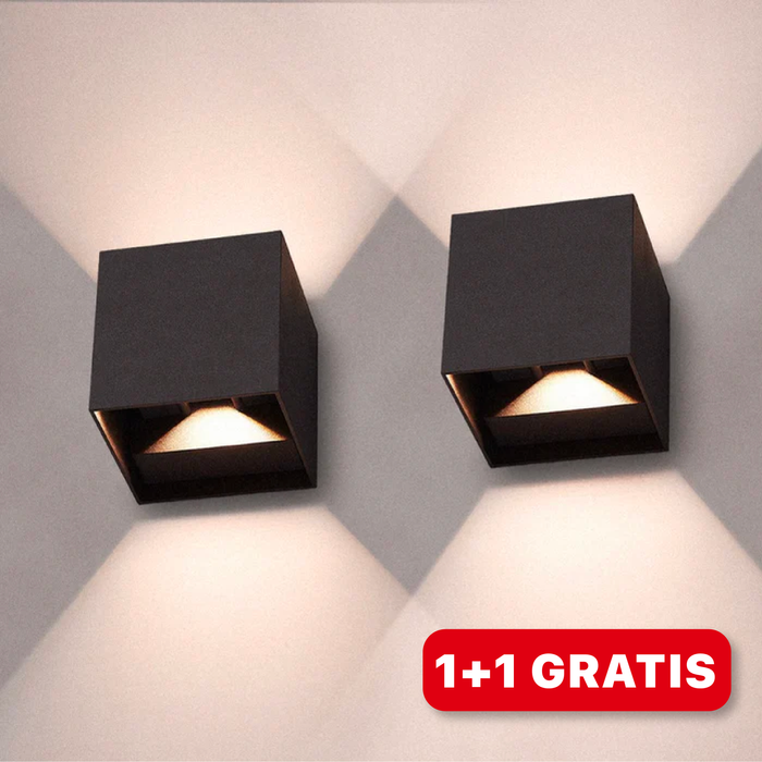 Stijlvolle LED Kubus Wandlamp - LumiCube