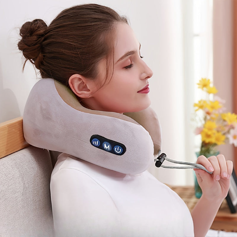 U-vormig Nekkussen met Memory Foam & USB-Oplaadbare Verwarming - NeckEase Pro