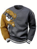 Heren Sweatshirt met Geborduurde Cartoonbeer - Jasper