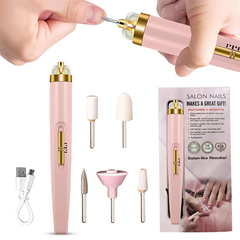 5-IN-1 ELEKTRISCH NAGEL POLIJSTAPPARAAT – DRAAGBARE MANICURE TOOL MET LICHT