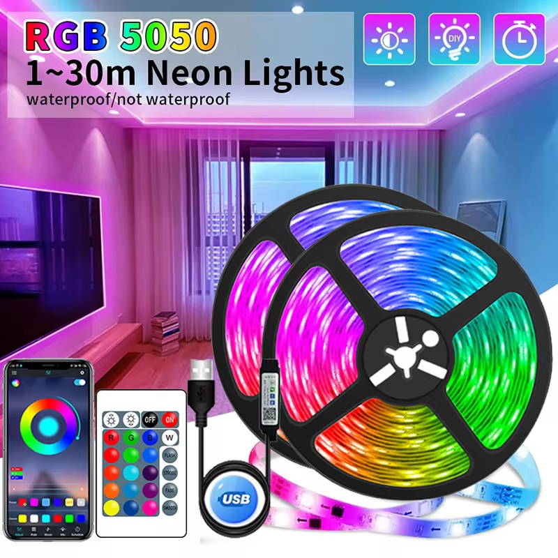 USB LED STRIP MET KLEURVERANDERING - RGB LICHT VOOR KAMERDECORATIE & TV ACHTERGRONDVERLICHTING