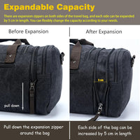 Uitbreidbare Canvas Sporttas – 40L tot 50L Reis Handbagage