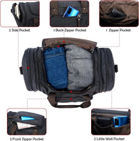 Uitbreidbare Canvas Sporttas – 40L tot 50L Reis Handbagage