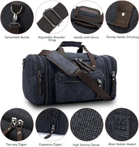Uitbreidbare Canvas Sporttas – 40L tot 50L Reis Handbagage