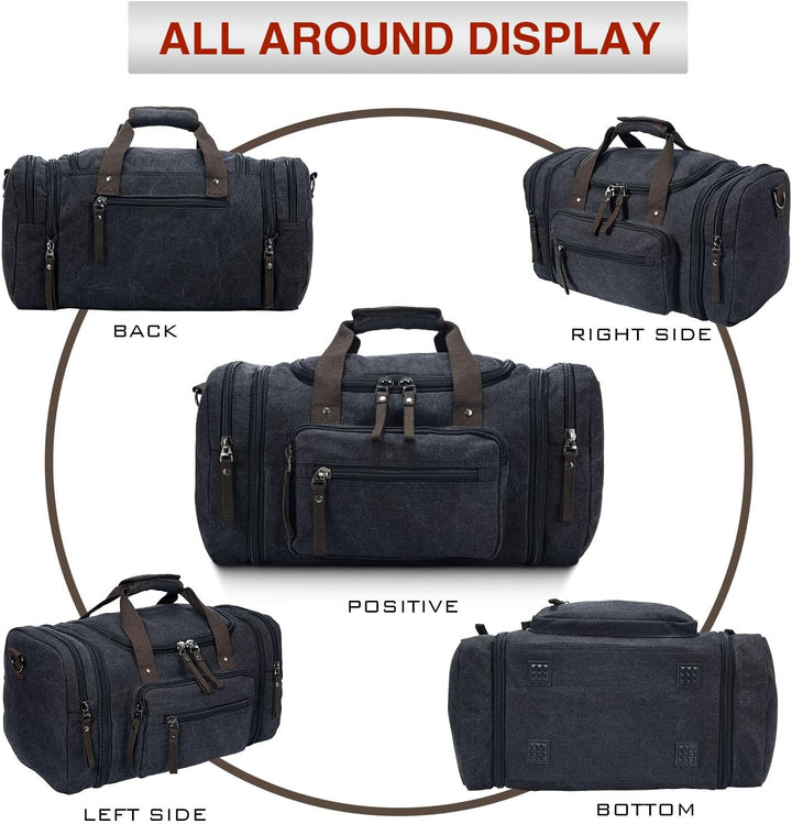 Uitbreidbare Canvas Sporttas – 40L tot 50L Reis Handbagage