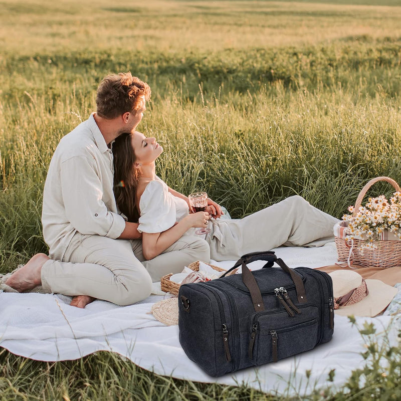 Uitbreidbare Canvas Sporttas – 40L tot 50L Reis Handbagage