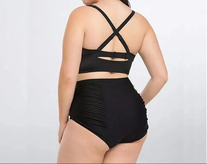 Zwarte Bikiniset met Haltertop en Hoge Taille – Alina