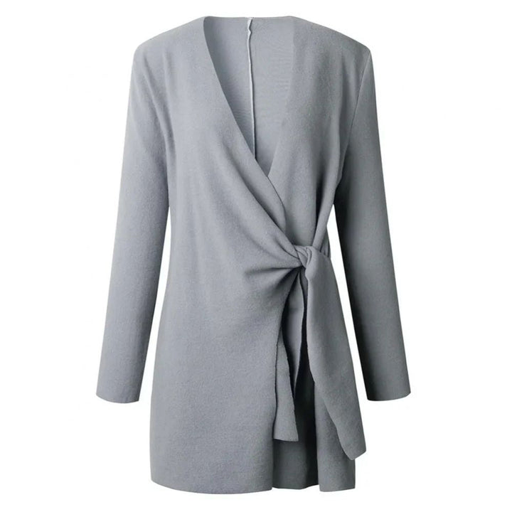 Gebreid Damesvest Met Strikceintuur – Elin
